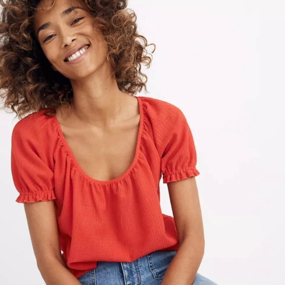 Madewell Texture & Thread Peasant Top size XXS
